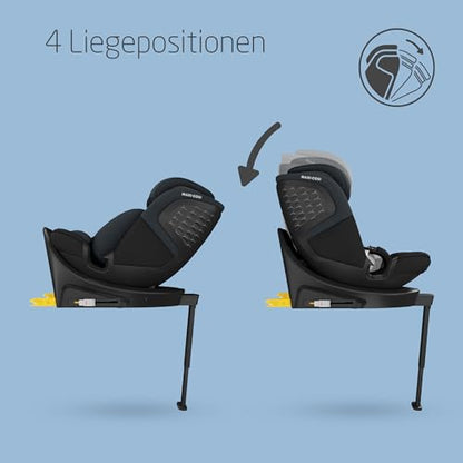 Maxi-Cosi Emerald 360 S i-Size, 360° Drehbarer Autositz, 0-12 Jahre, Tonal Black