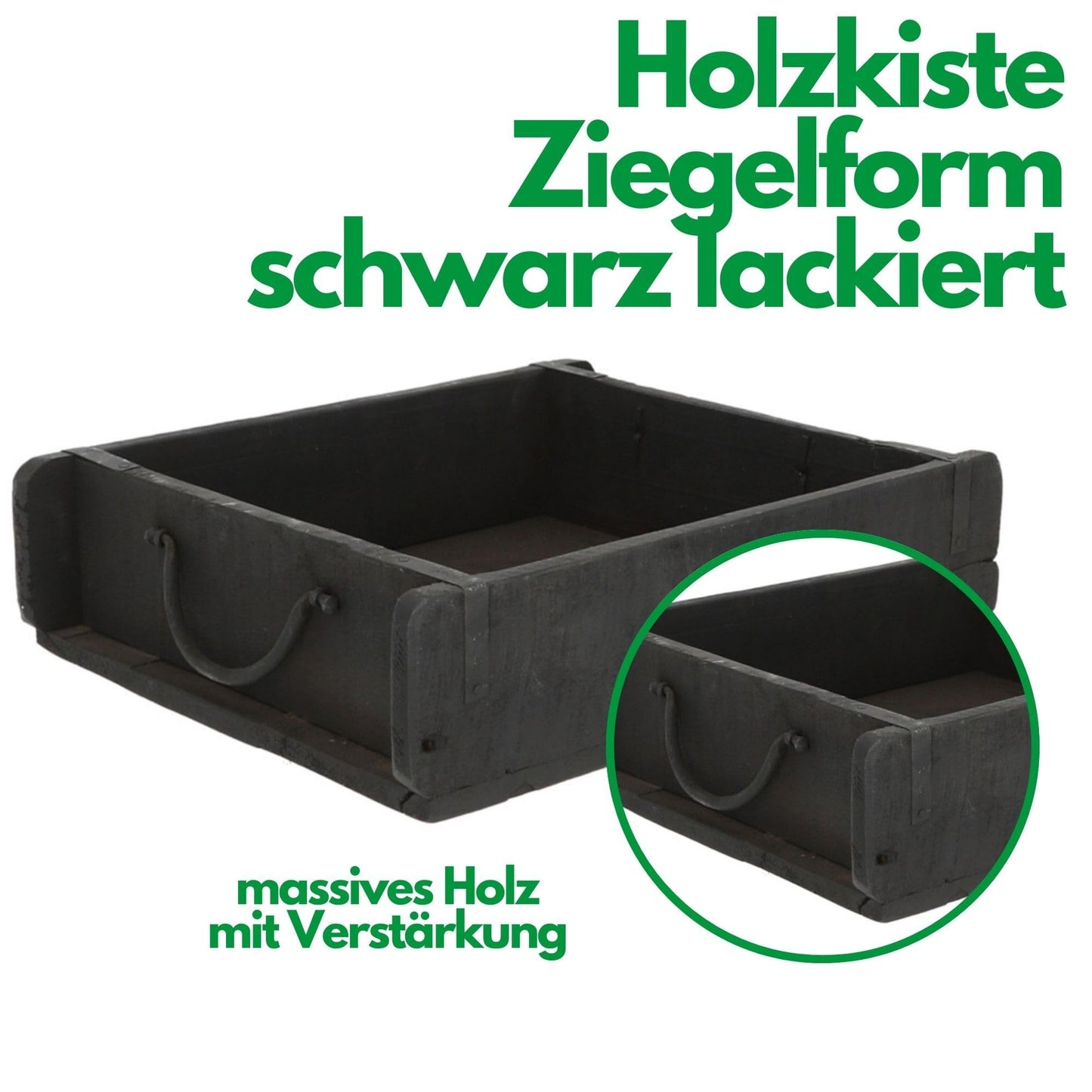 Novaliv 3x Holzkiste Vintage Schwarz 30 x 25 x 8 cm Alte Ziegelform Holz Groß Allzweckkiste aus recyceltem Altholz Jede Form EIN Unikat ? Vintage Kiste Deko