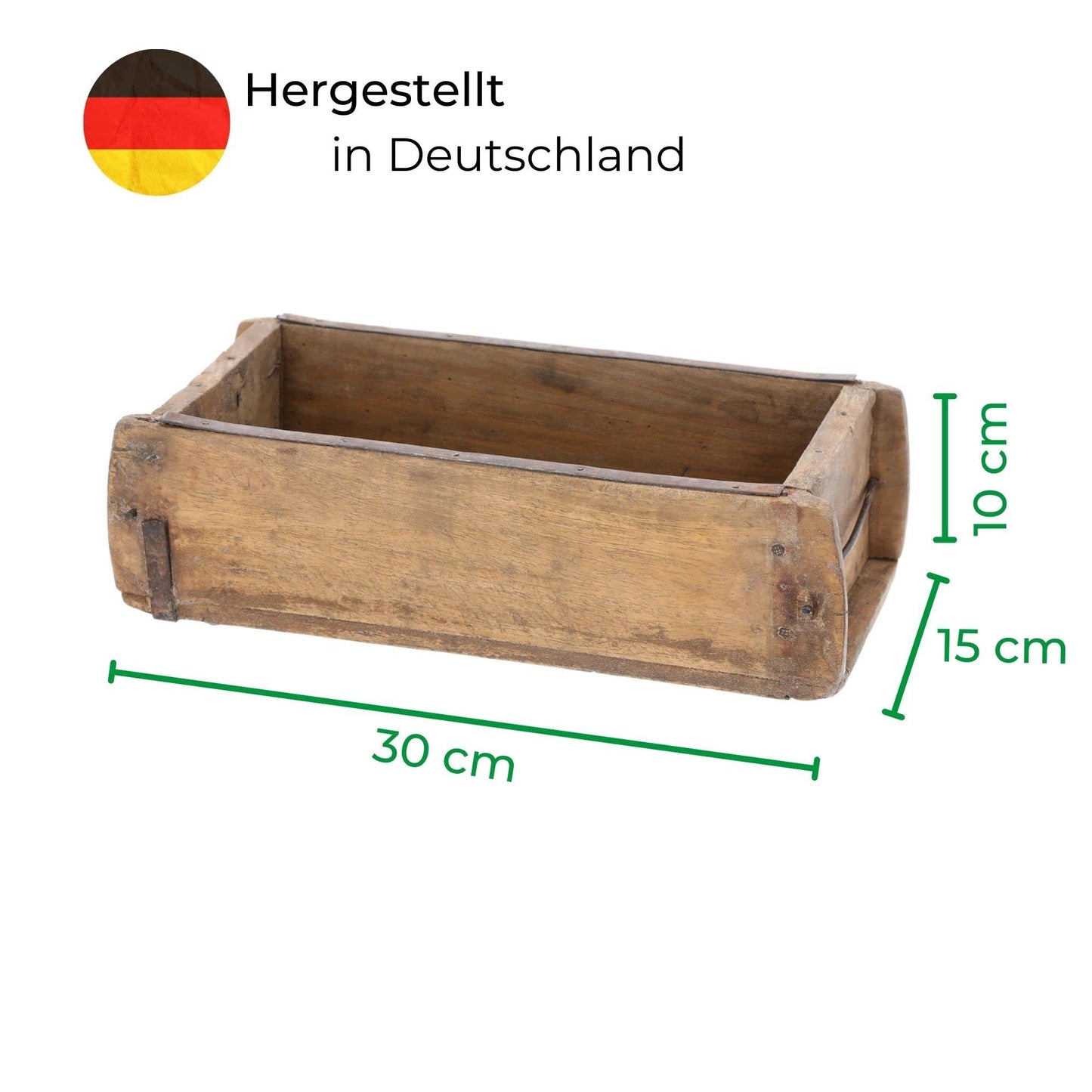 Novaliv 3x Holzkiste Vintage 30 x 15 x 10 cm Alte Ziegelform Holz EIN KAMMER Allzweckkiste aus recyceltem Altholz Jede Form EIN Unikat - Geschenkkiste