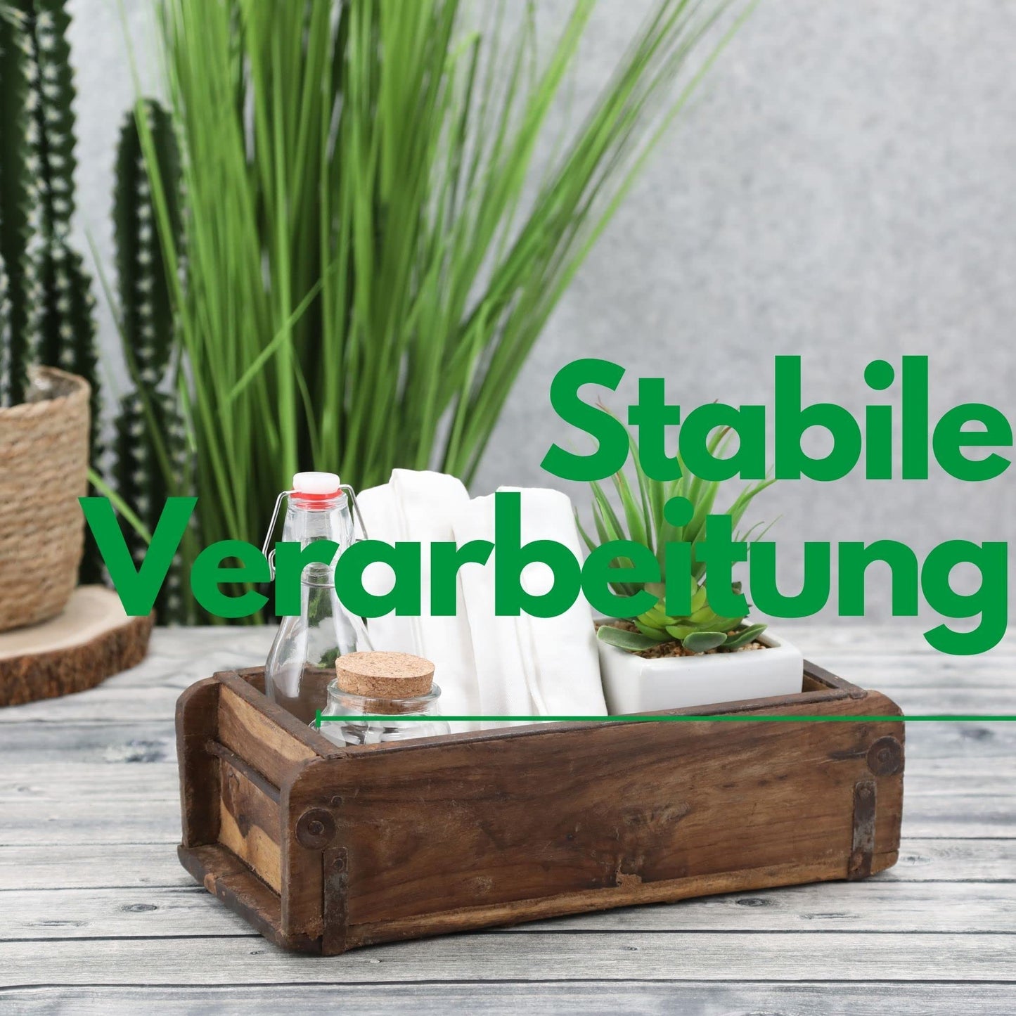 Novaliv 3x Holzkiste Vintage 30 x 15 x 10 cm Alte Ziegelform Holz EIN KAMMER Allzweckkiste aus recyceltem Altholz Jede Form EIN Unikat - Geschenkkiste